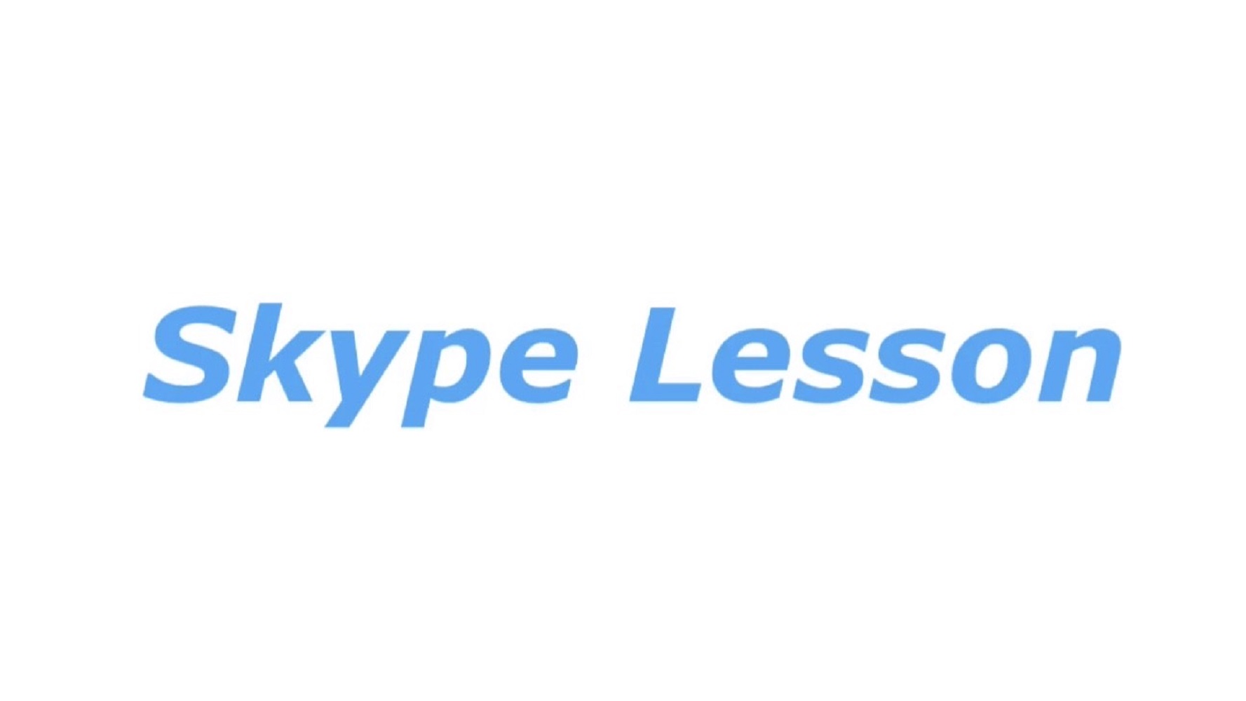 Skype Lesson